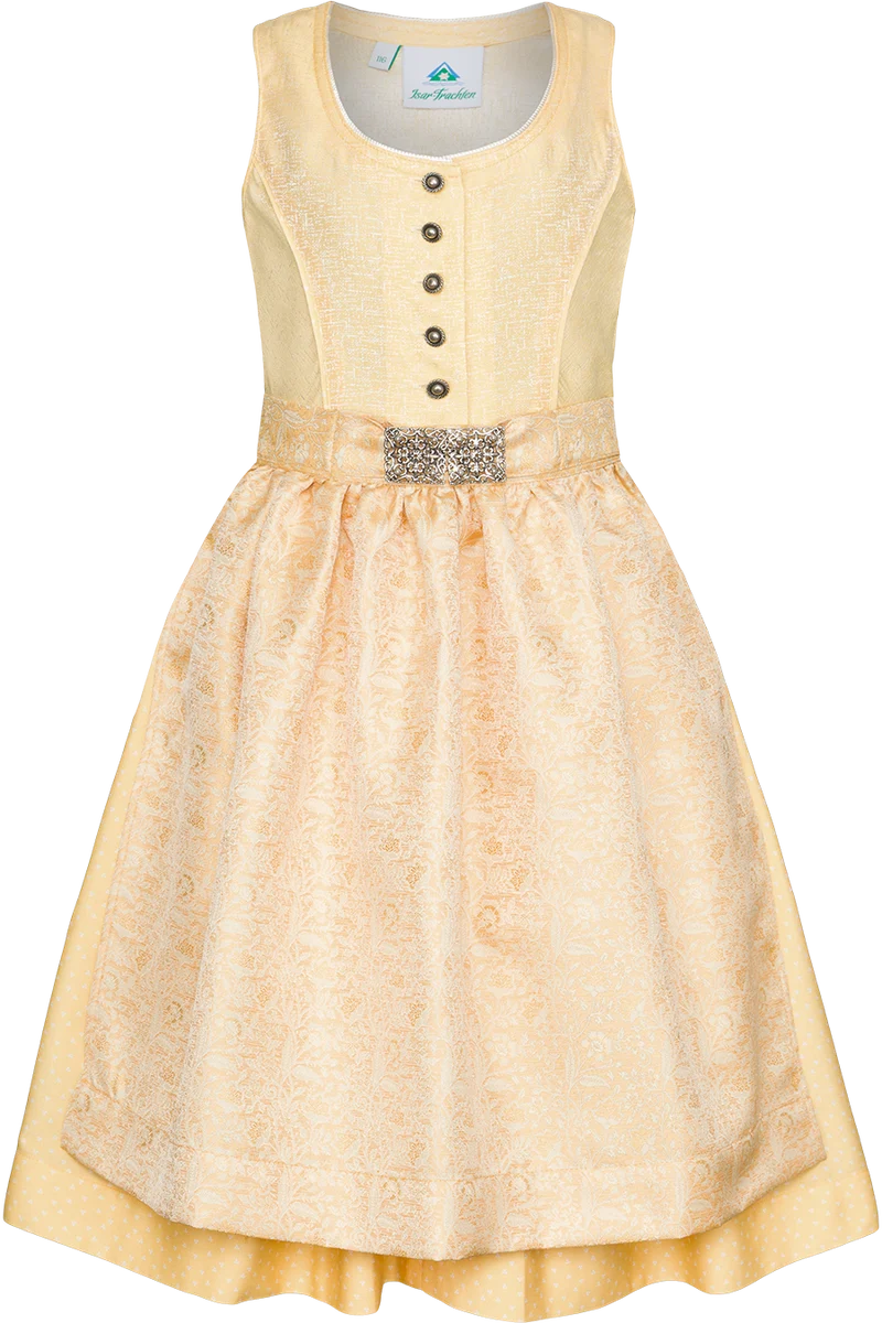 Kinderdirndl mit Broschenschürze und Jacquard