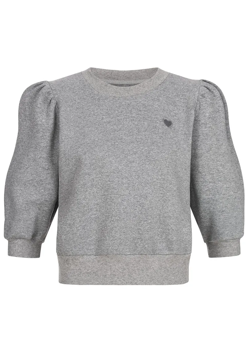 HEART SWEATER GRAU MELANGE
