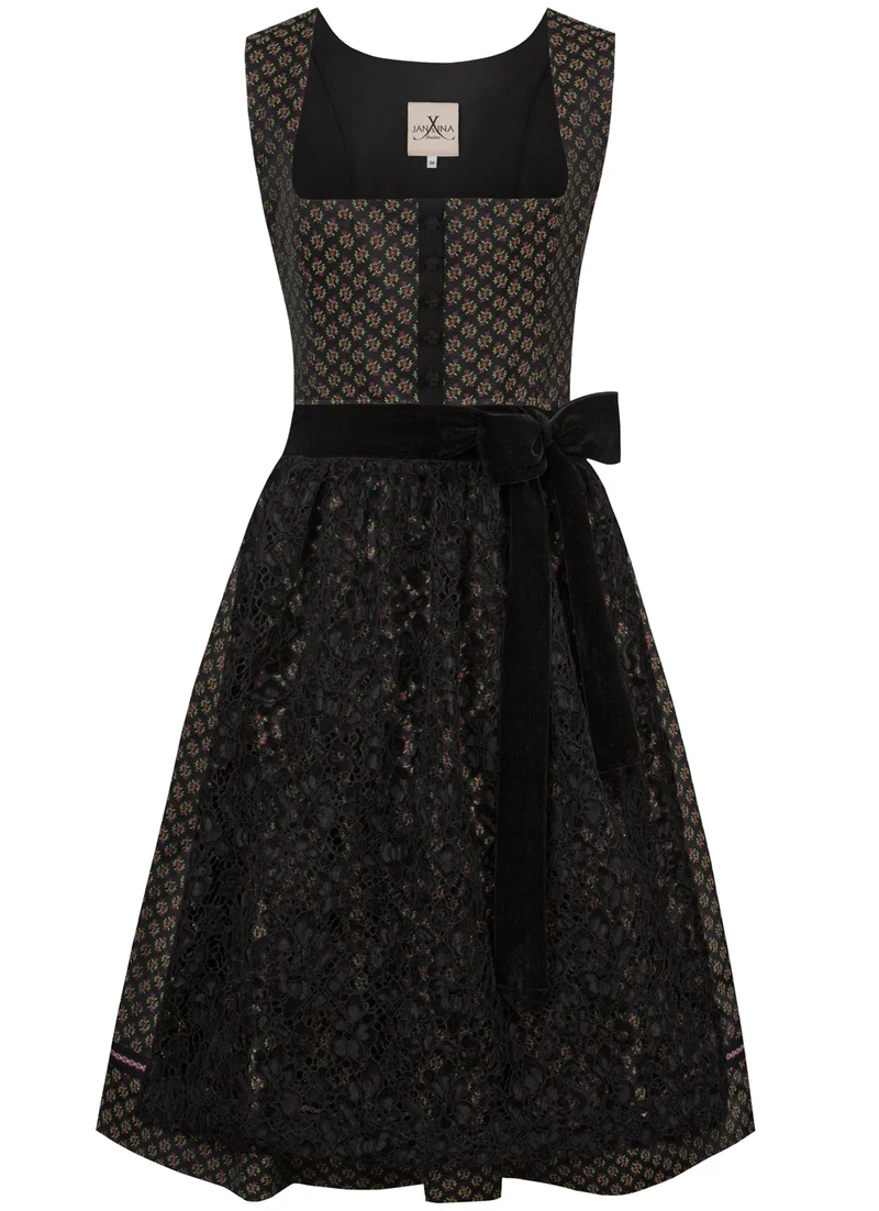 JACQUARD DIRNDL LIMITED EDITION 2022 SCHWARZ/ FUCHSIA/ ROT
