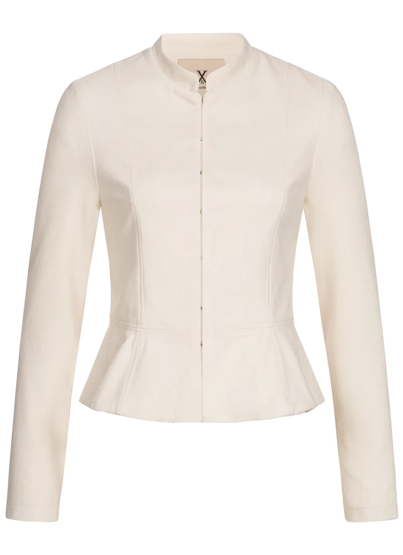 STEHKRAGEN BLAZER STRETCH TWILL CREME