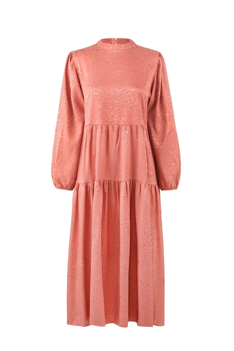 VOLANT MIDI KLEID LEO ONESIZE CORAL