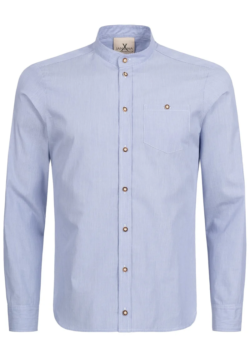 TRACHTENHEMD SLIMFIT NADELSTREIFEN BLAU