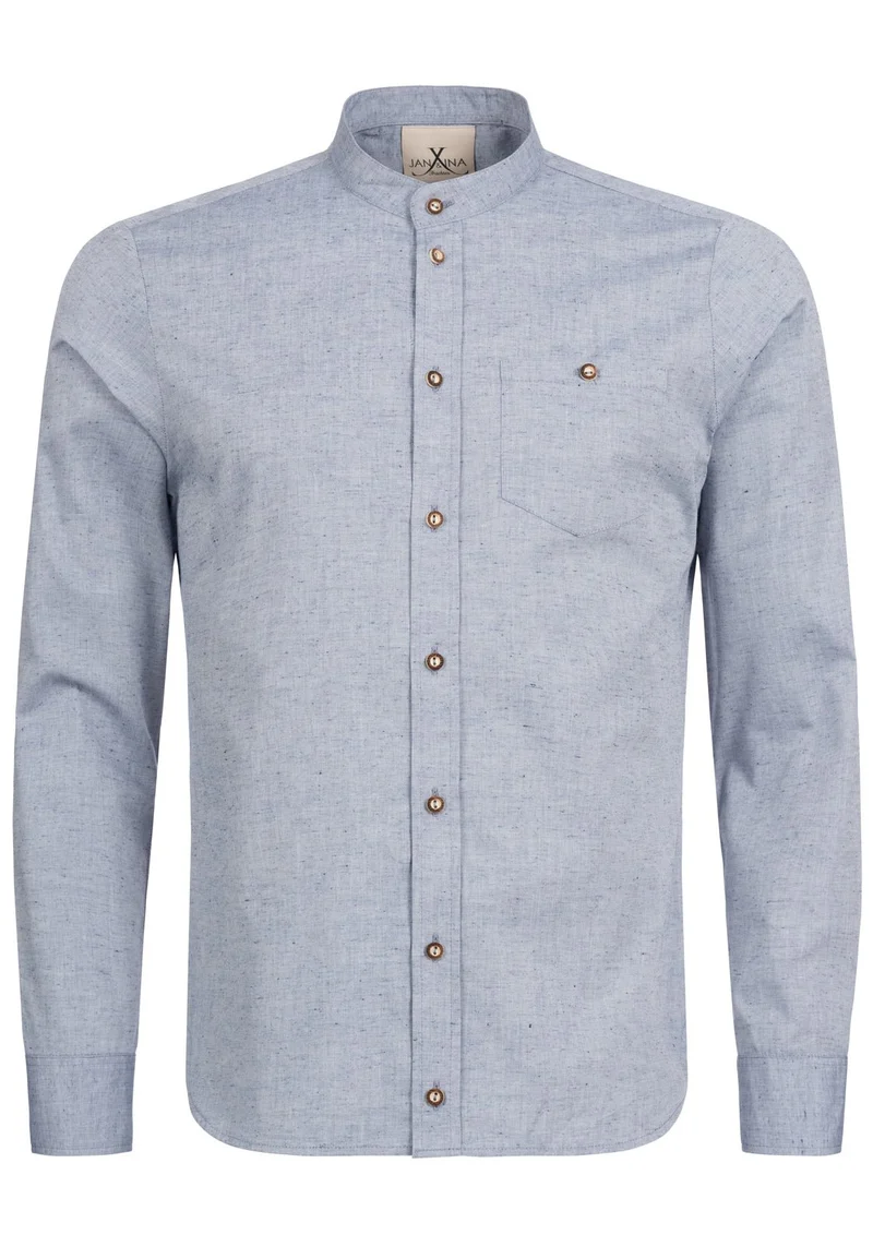 TRACHTENHEMD SLIMFIT HELLBLAU MELANGE