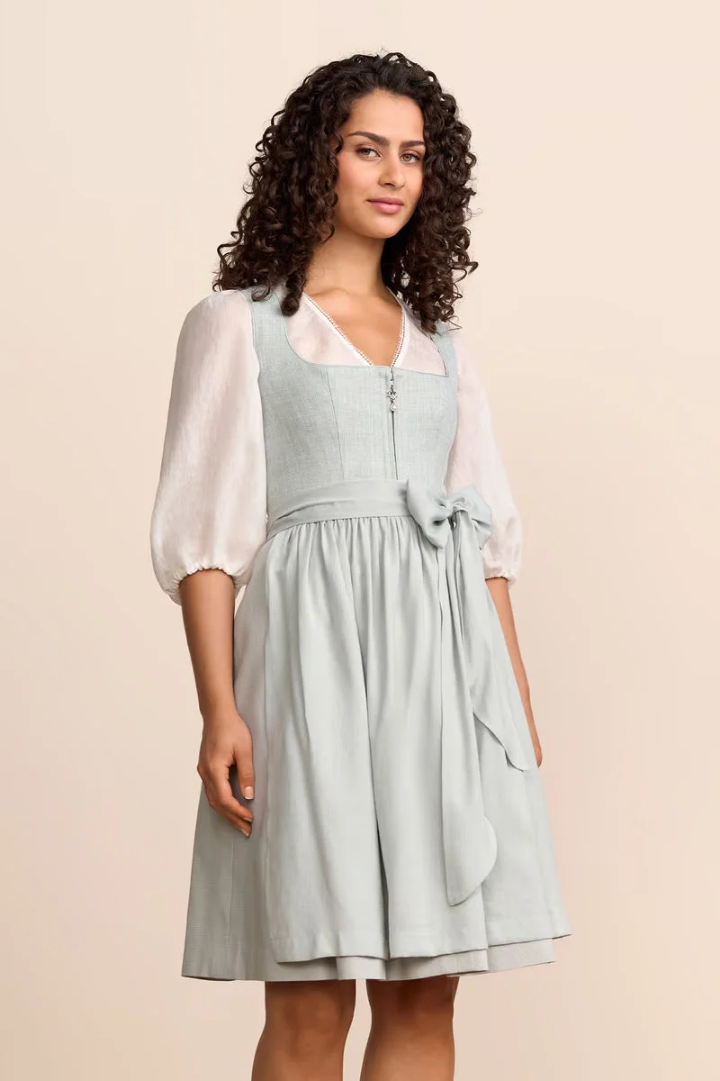 Krüger Yliana Midi Dirndl, Blue — 60cm 2pc Set