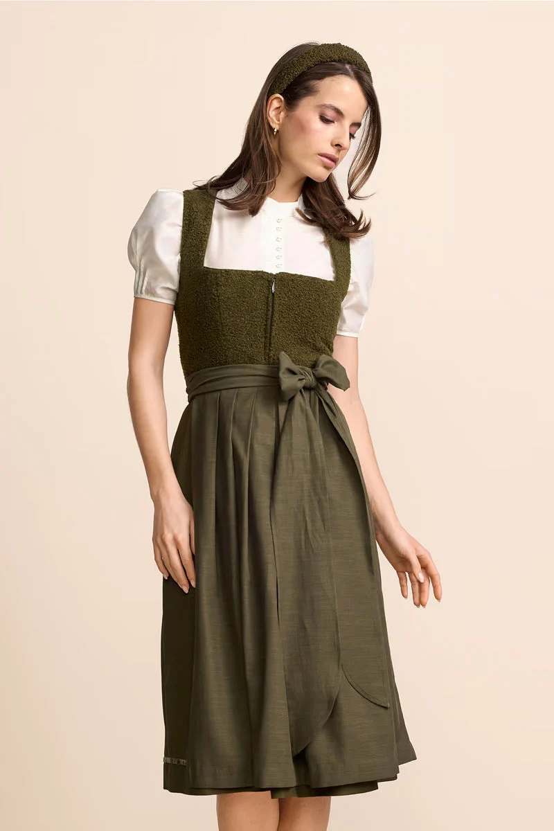 Kruger Noeline Long Dirndl, Green — 70cm 2pc Set
