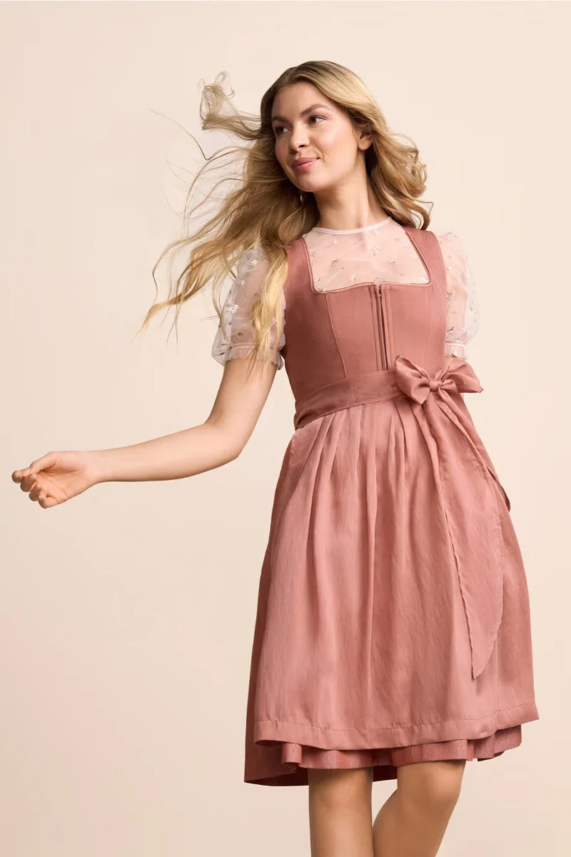 Krüger Luvina Midi Dirndl, Rose — 60cm 2pc Set
