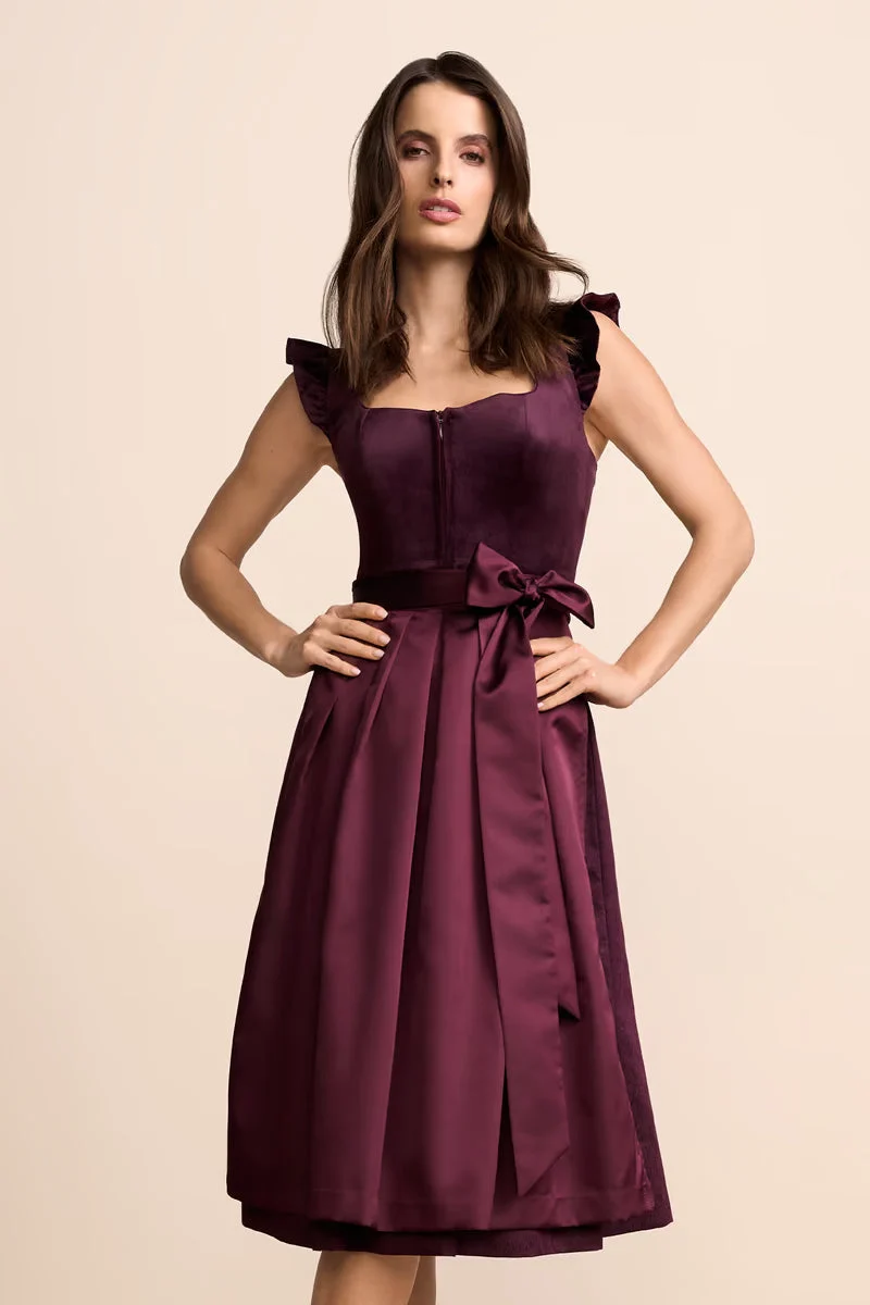 Krüger Heda Long Dirndl, Purple — 70cm 2pc Set