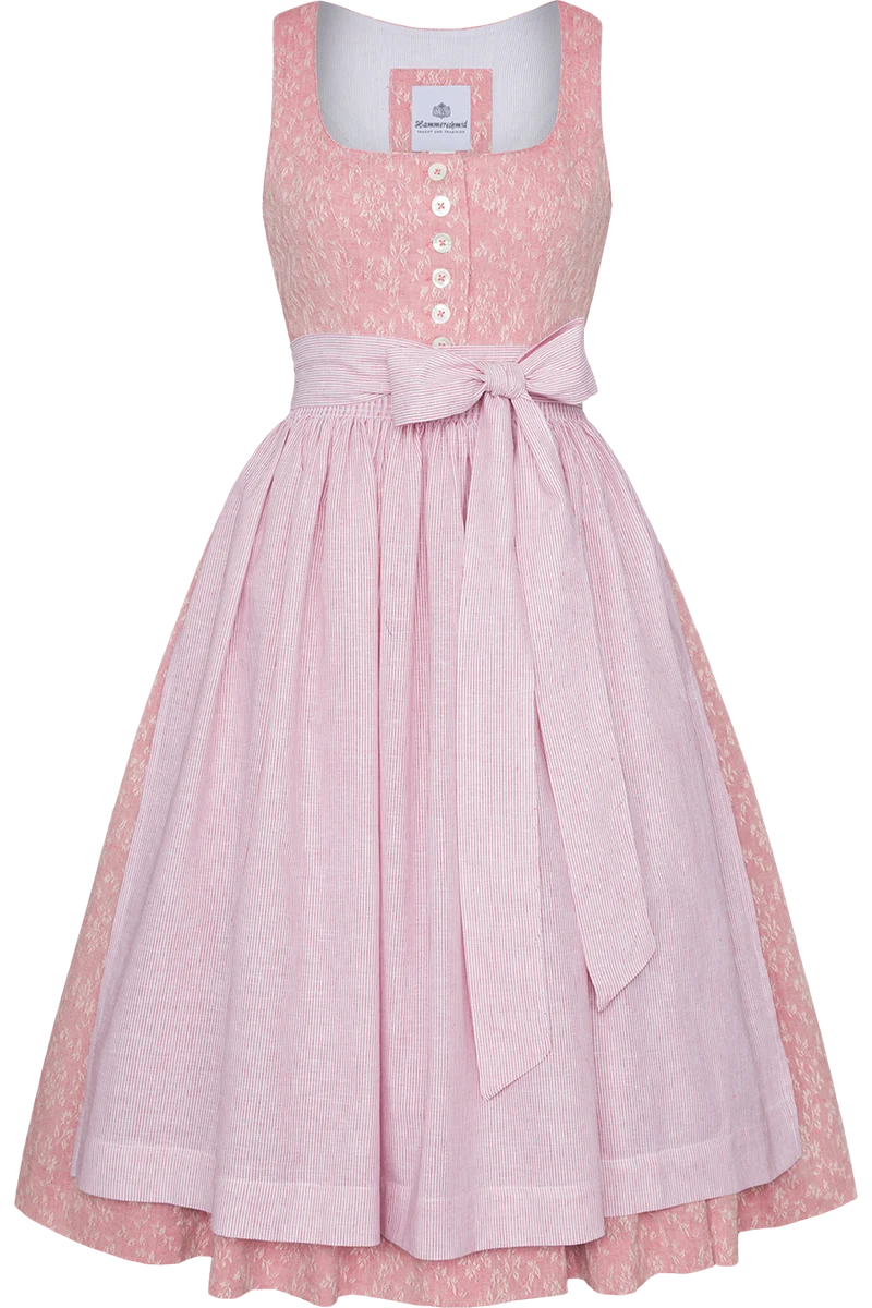 Midi-Dirndl mit floralem Webmuster