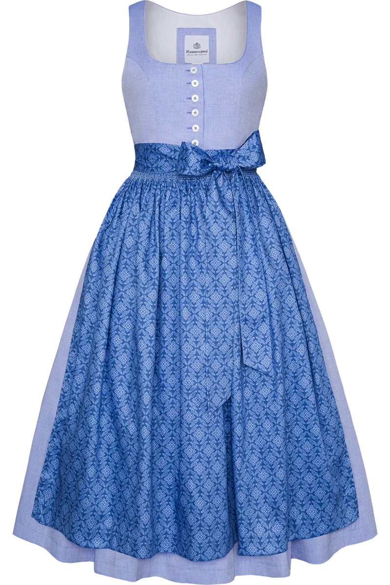 Langes Baumwolldirndl gestreift