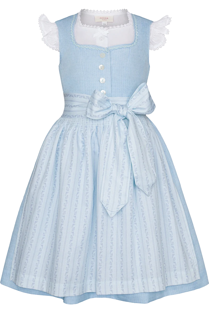 Kinder-Baumwolldirndl mit Flügelarmbluse