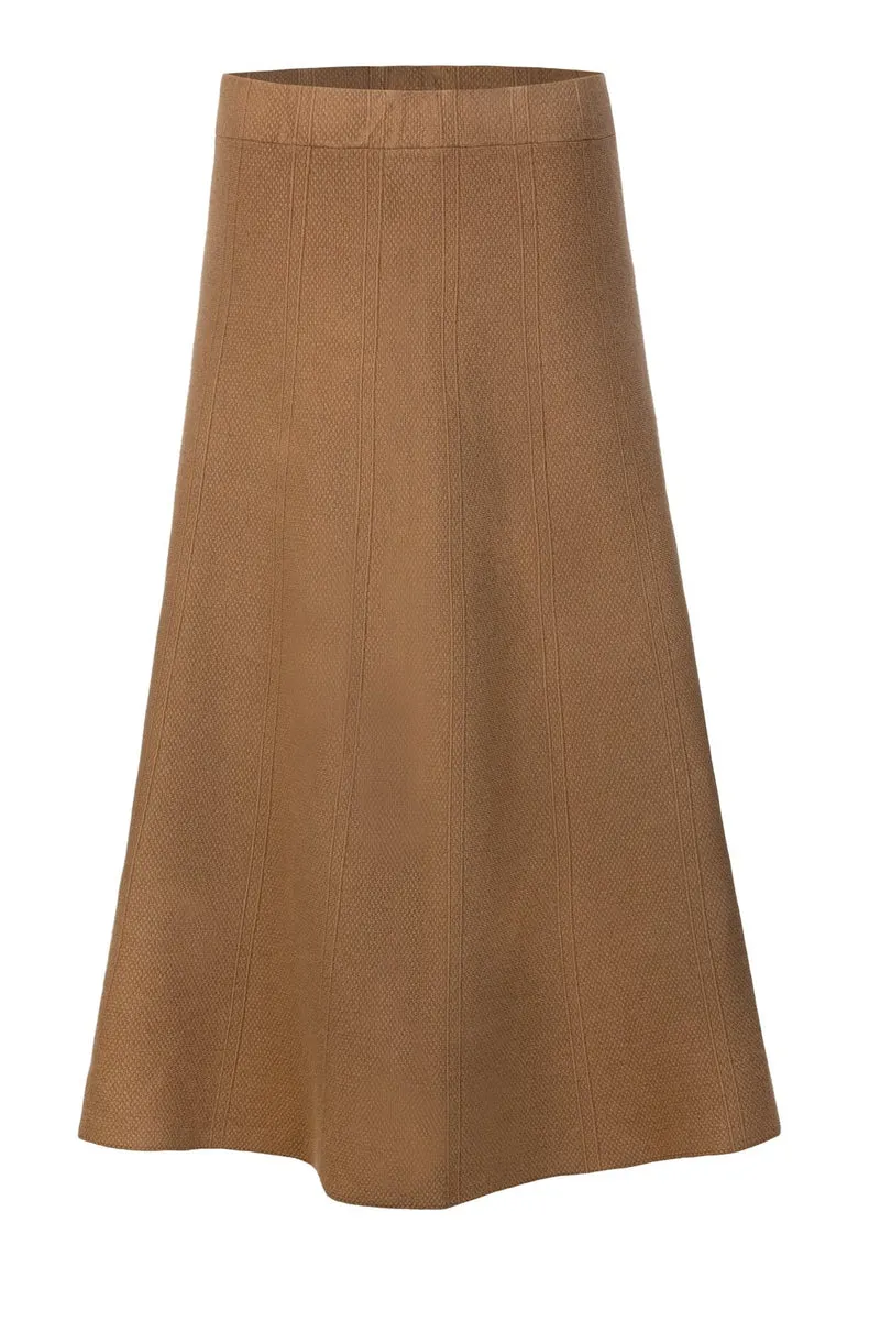 FASHION STRICK ROCK A-LINIE CAMEL