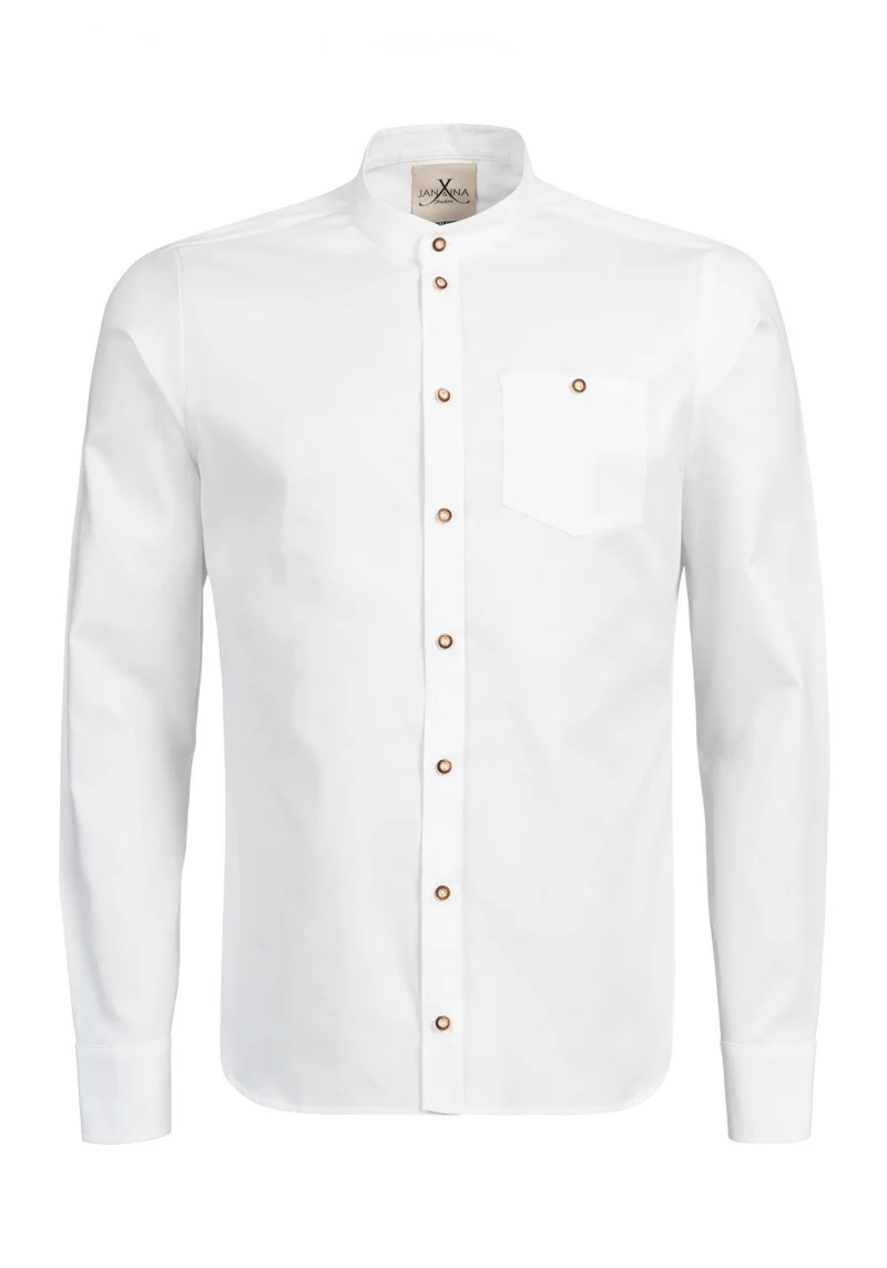 TRACHTENHEMD SLIMFIT OXFORD WEISS