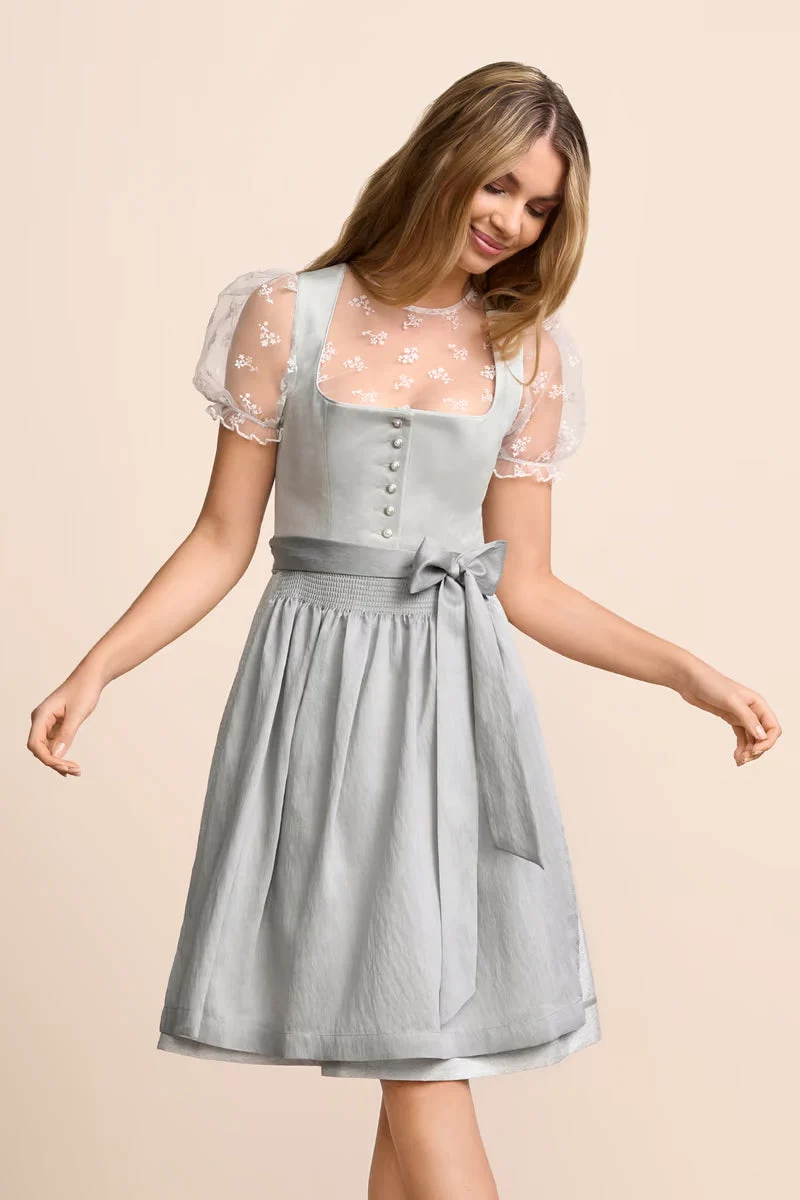 Krüger Myrella Midi Dirndl, Grey — 60cm 2pc Set