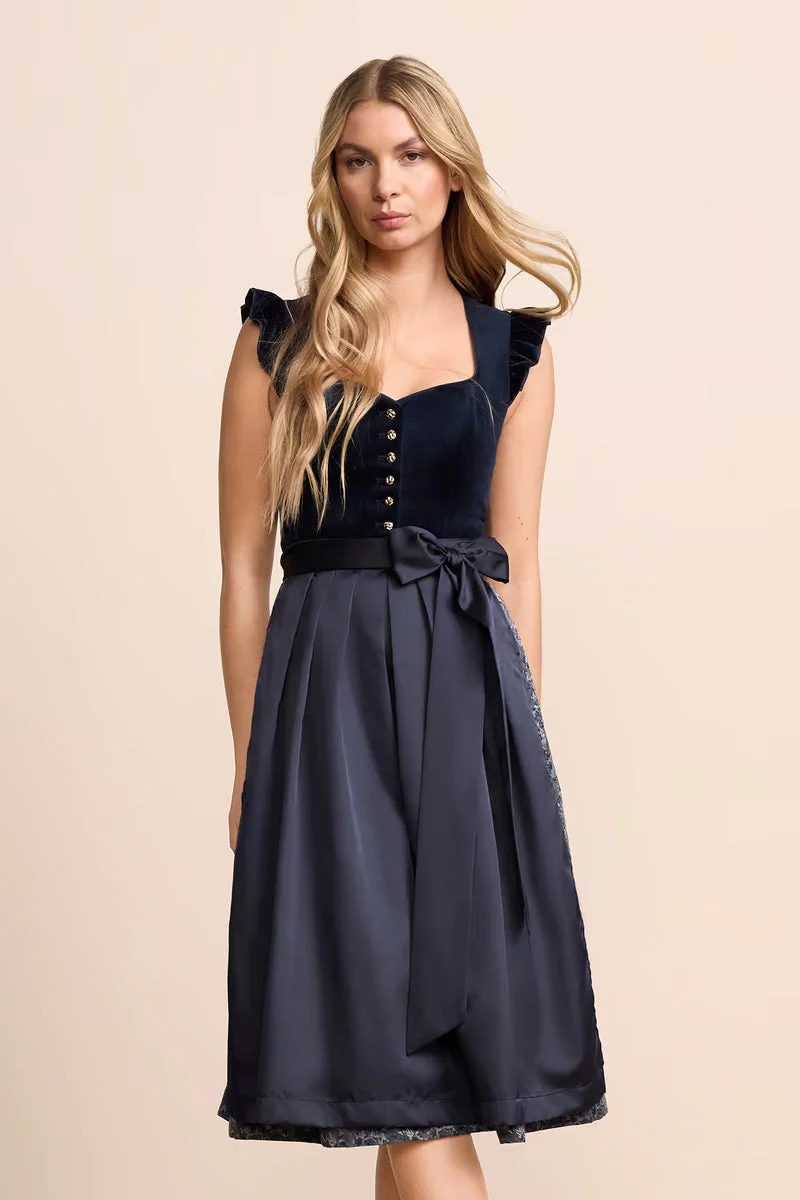 Kruger Melora Long Dirndl, Blue — 70cm 2pc Set