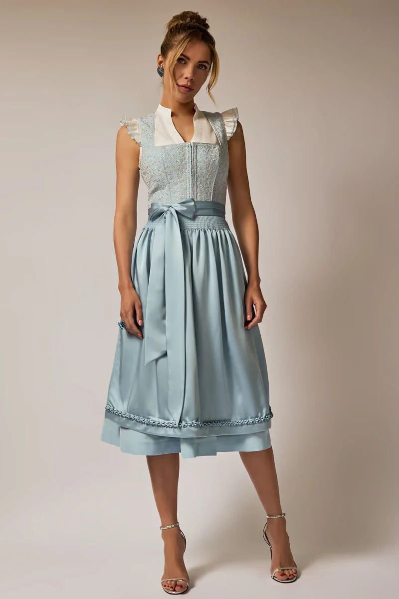 Kruger Long Dirndl 2pcs. 70cm "Soreya" blue