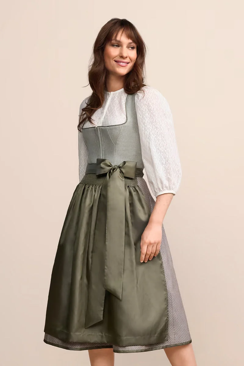 Kruger Long Dirndl 2pcs. 70cm "Maralda" green (size 36)