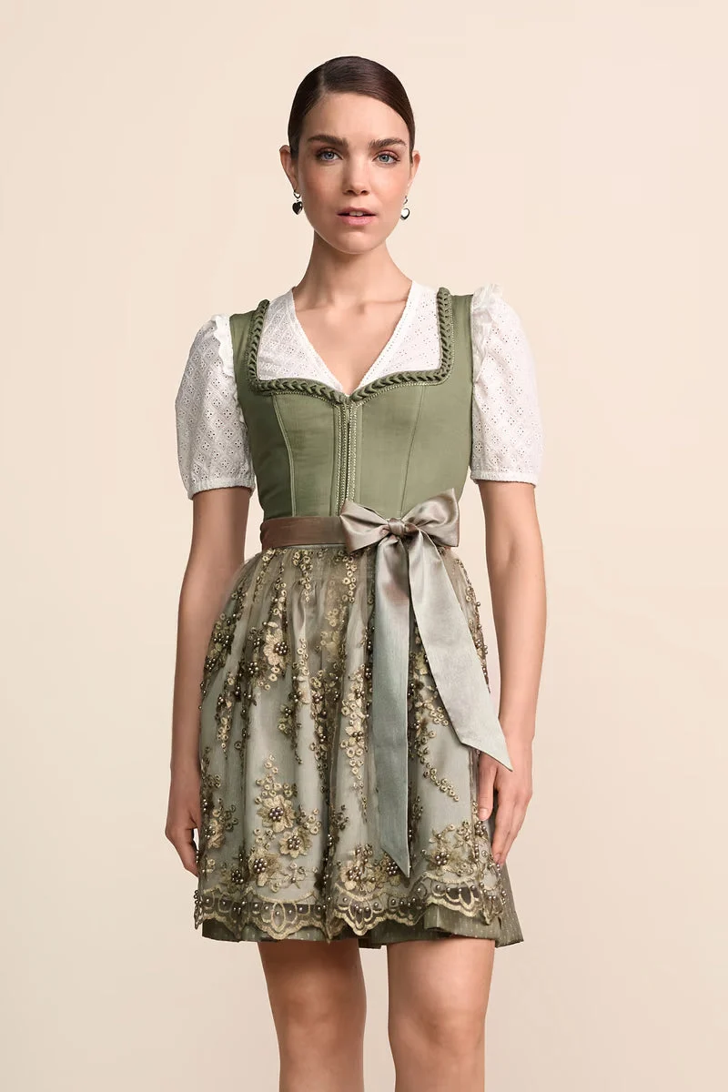 Kruger Malana Mini Dirndl, Green — 50cm 2pc Set