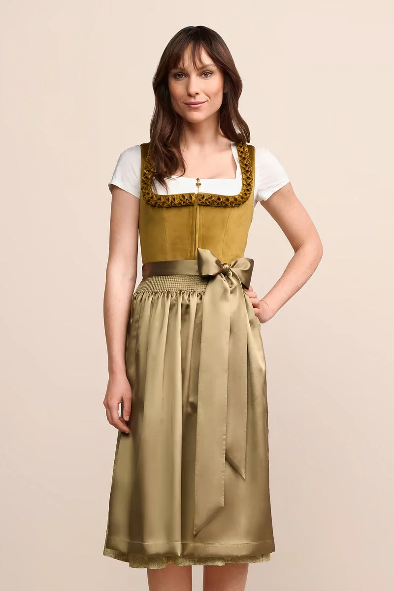Kruger Berit Long Dirndl, Yellow — 70cm 2pc Set