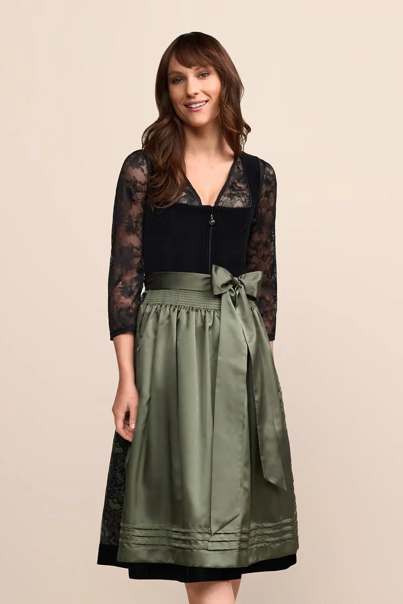 Kruger Ciara Long Dirndl, Black — 70cm 2pc Set