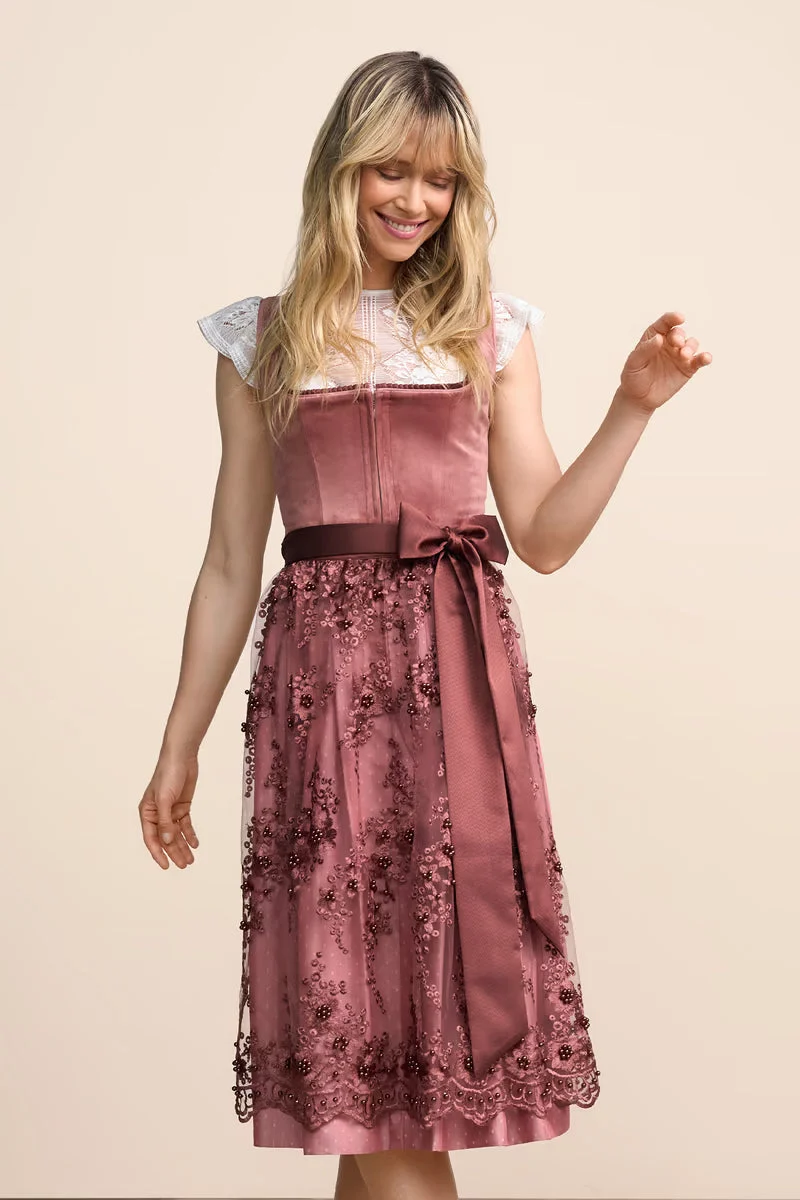Kruger Long Dirndl 2pcs. 70cm "Kaelyn" red