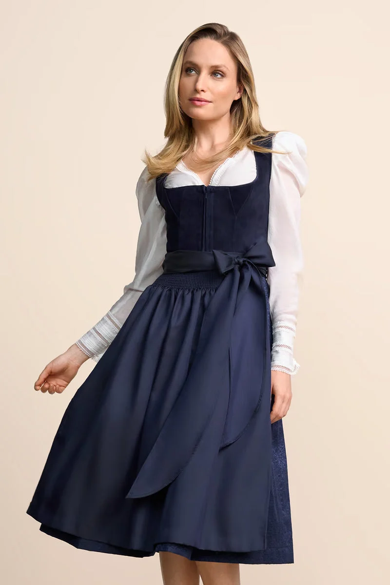 Kruger Long Dirndl 2pcs. 70cm "Zelara" blue