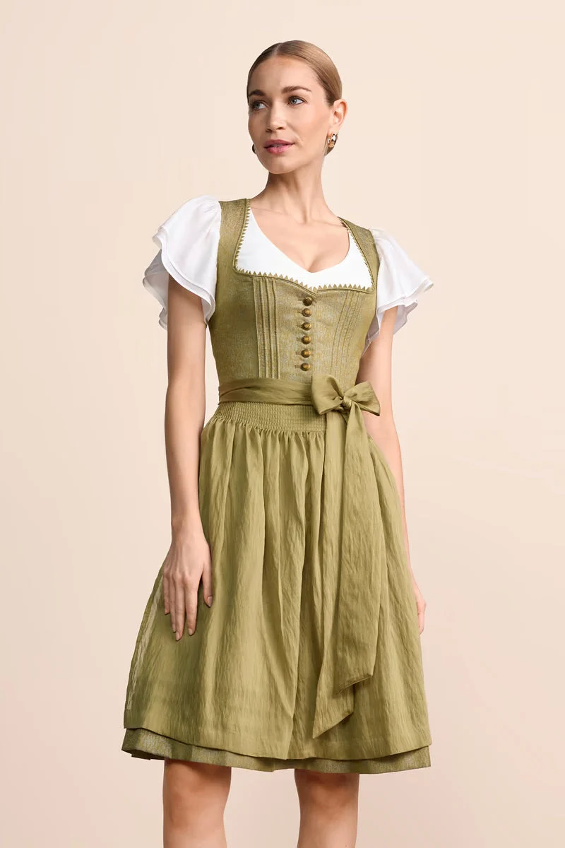 Kruger Midi Dirndl 2pcs. 60cm "Eryndra" green