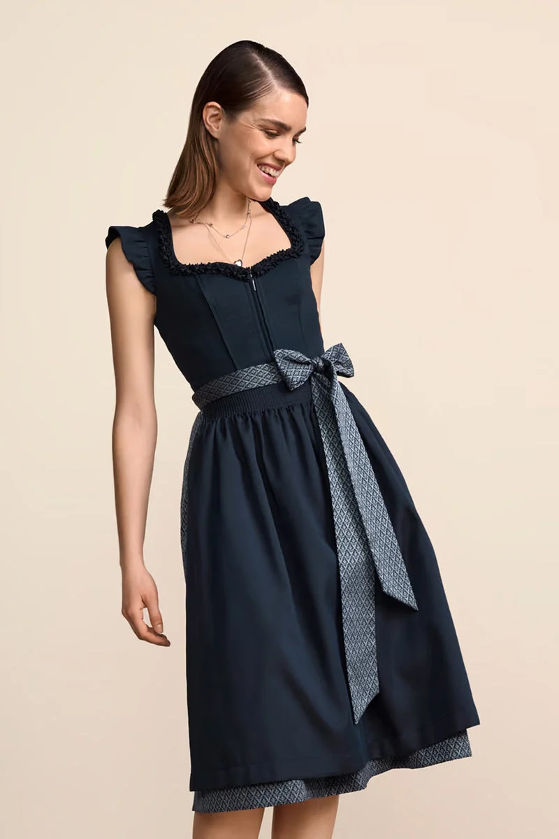 Kruger Long Dirndl 2pcs. 70cm "Mavie" blue
