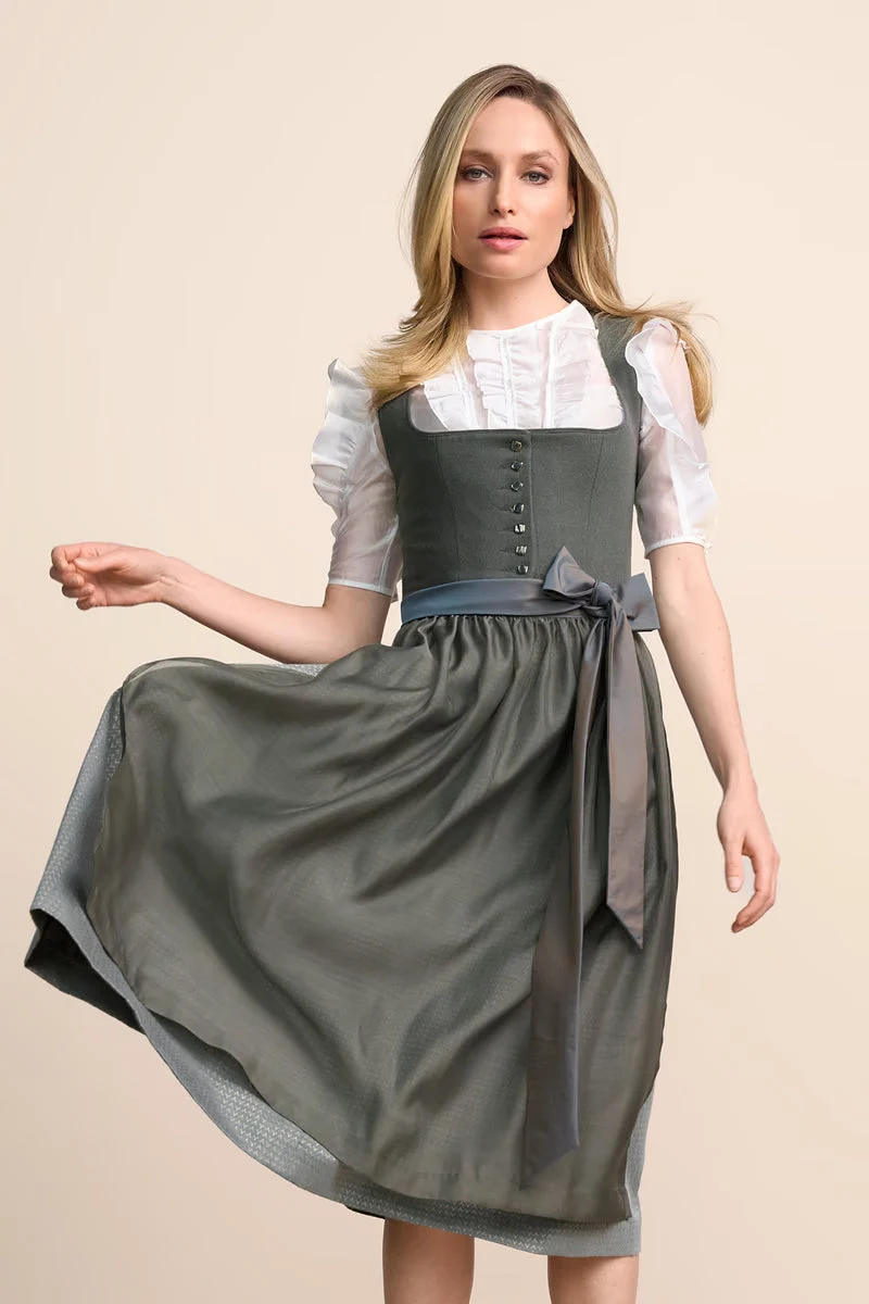 Kruger Long Dirndl 2pcs. 70cm "Judita" sage