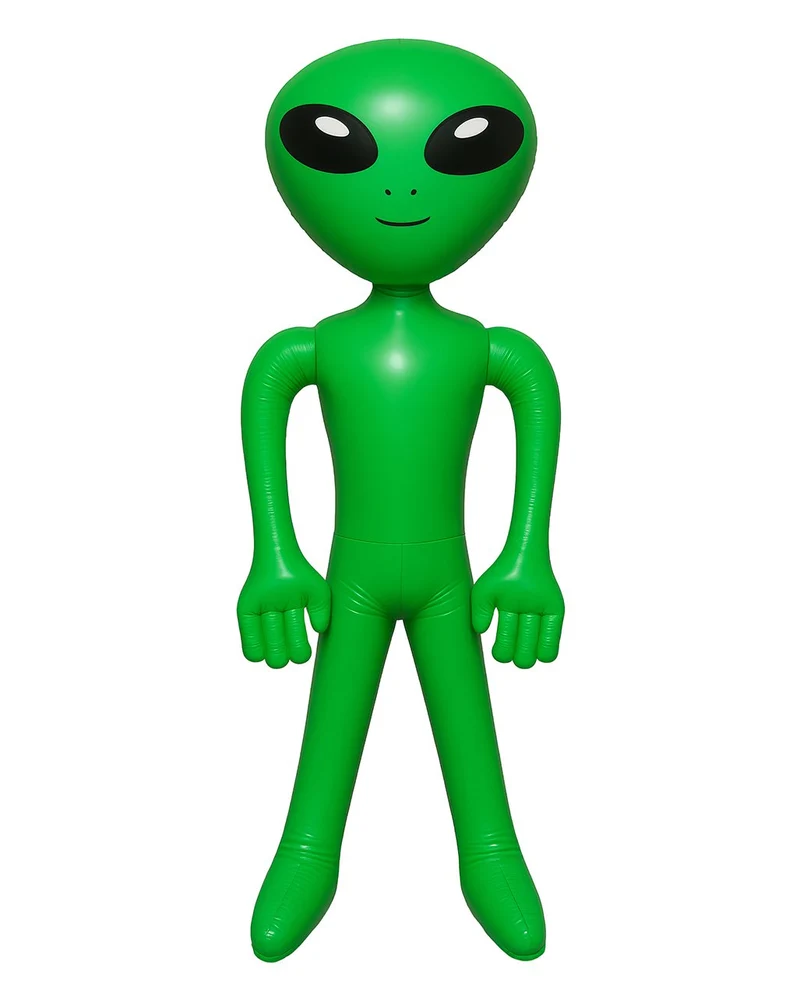 Aufblasbarer Alien grün 85cm