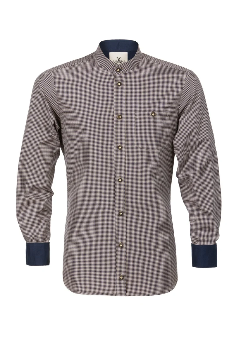 KAROHEMD SLIMFIT DUNKELBLAU