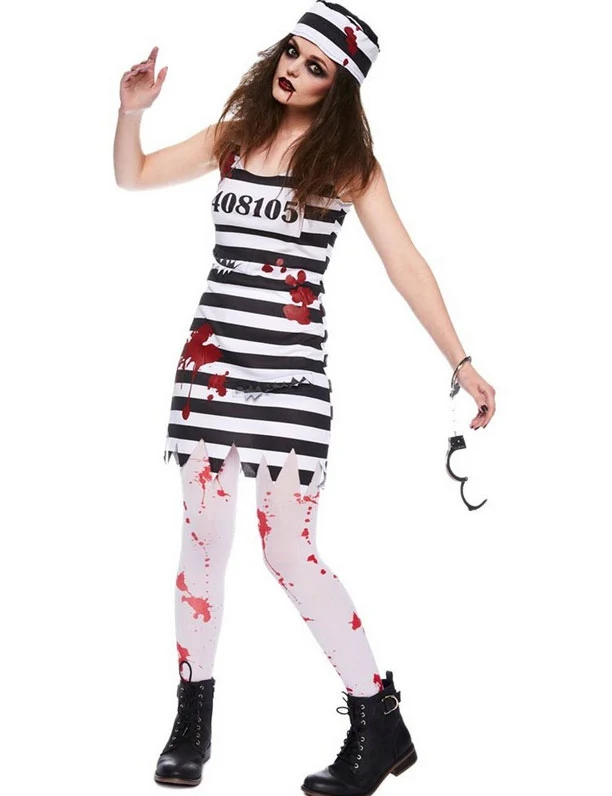 Zombie Knastbraut Damenkostüm