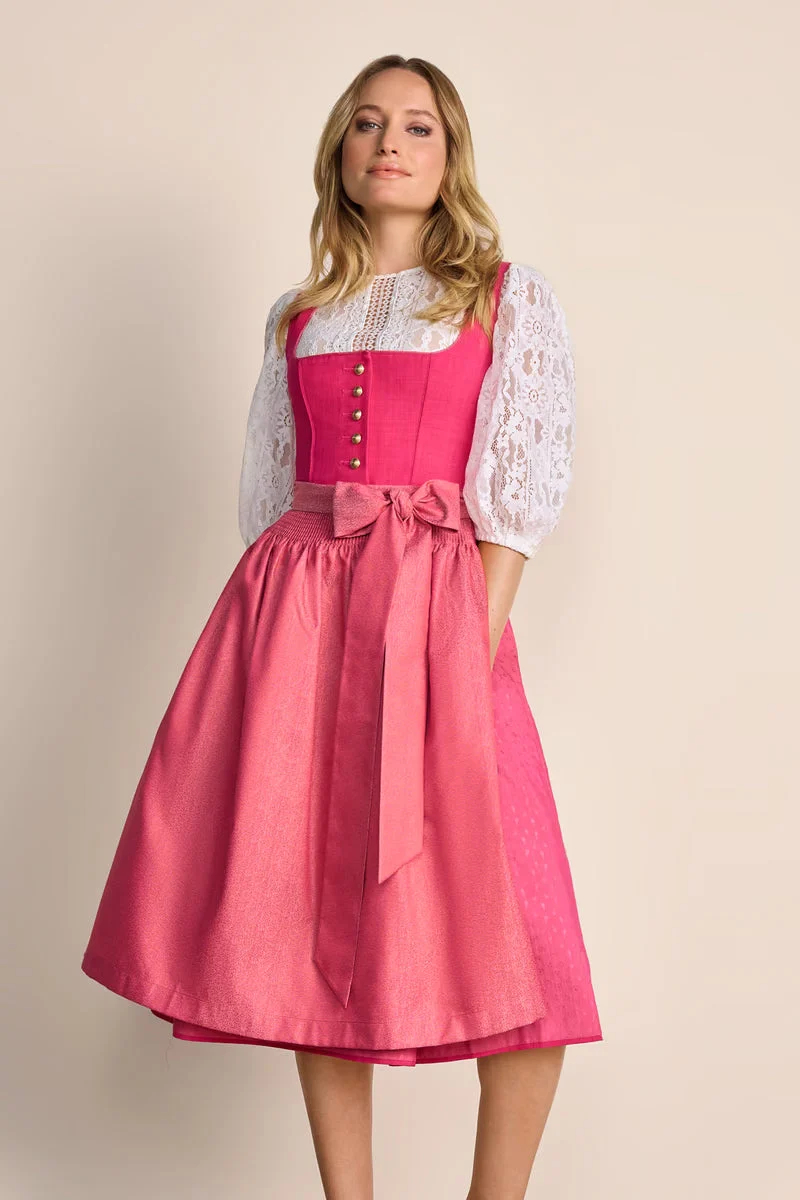 Kruger Long Dirndl 2pcs. 70cm "Belli" red