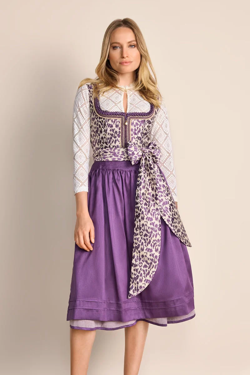 Kruger Long Dirndl 2pcs. 70cm "Laren" purple