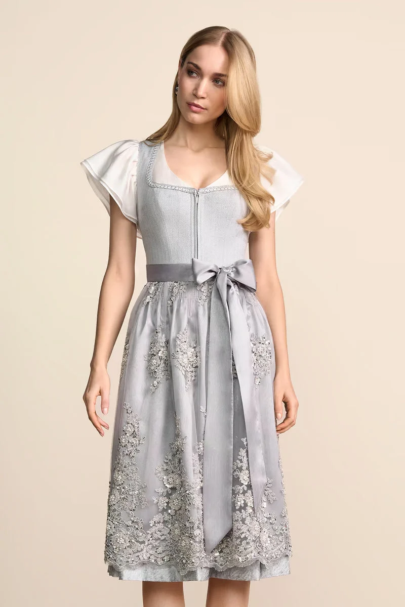 Kruger Long Dirndl 2pcs. 70cm "Joren" gray