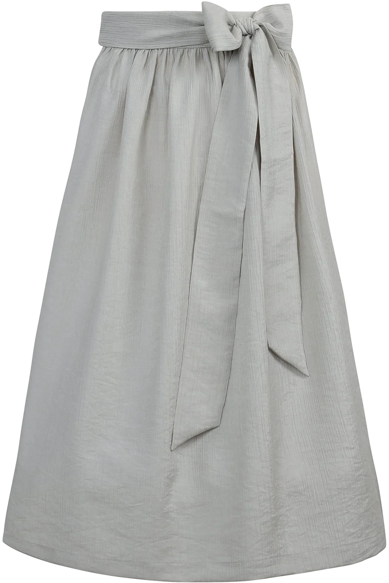 Dirndlschürze Midi 75 cm in Crinkle-Optik - artischocke