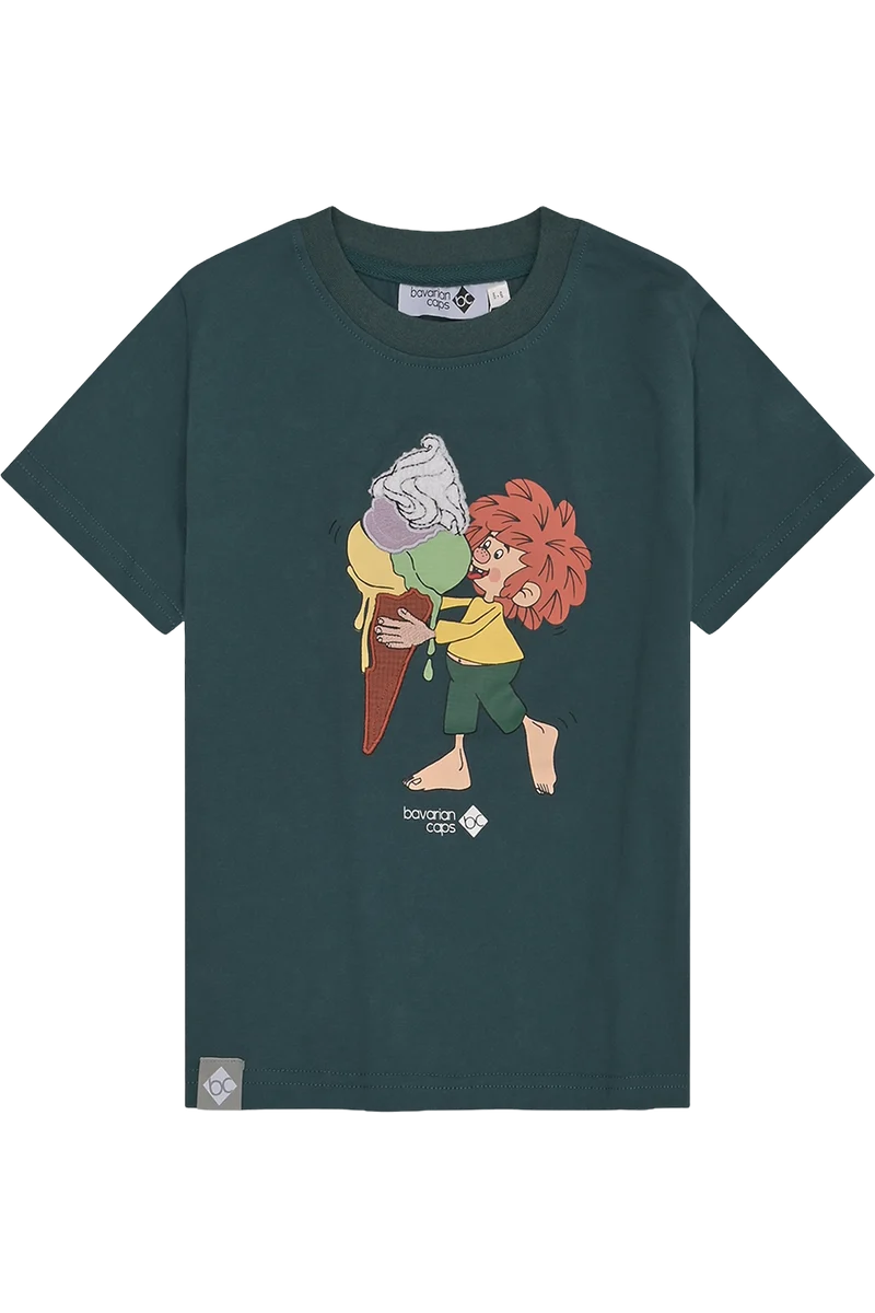 Kinder T-Shirt mit 3D-Applikation Pumuckl und Eiscreme