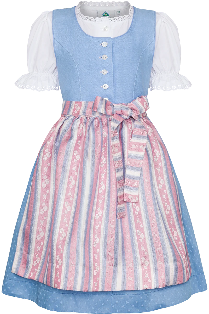 Kinder Leinen-Dirndl mit Bluse