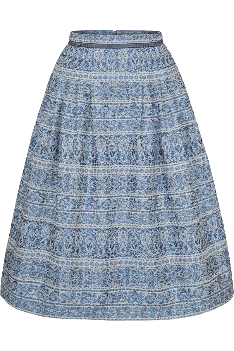 Trachtenrock Midilänge mit Paisleymuster