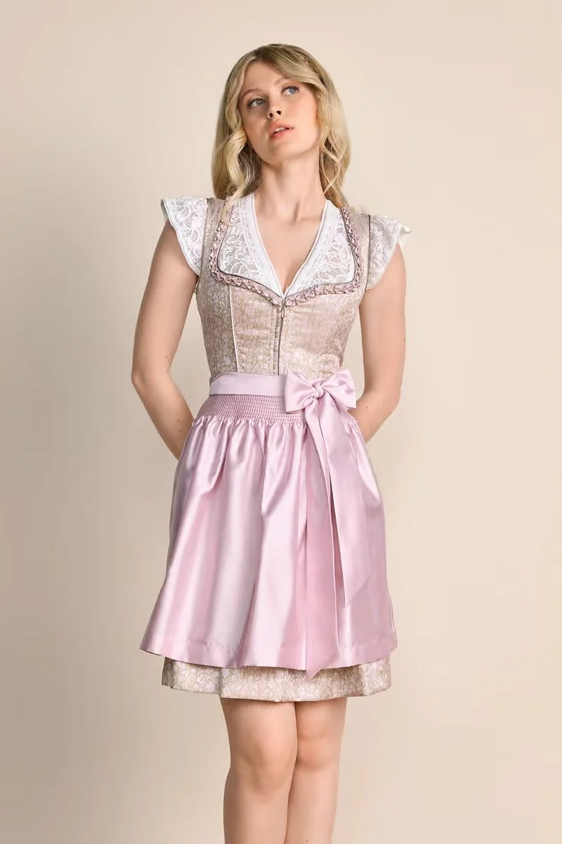 Kruger Mini Dirndl 2pcs. 50cm "Bruni" pink (38)