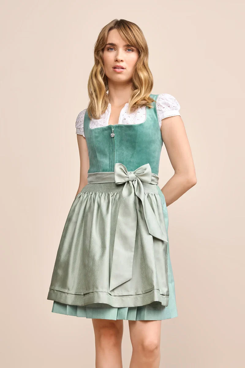 Kruger Mini Dirndl 2pcs. 50cm "Delea" green