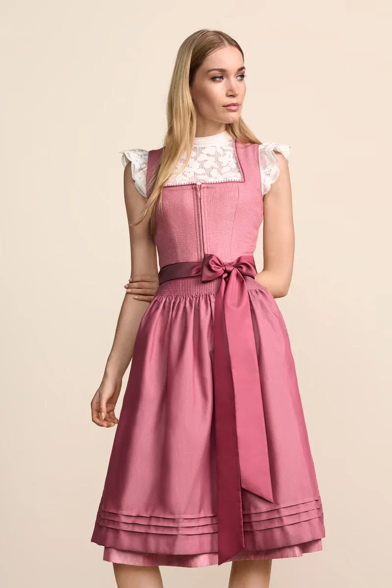 Kruger Long Dirndl 2pcs. 70cm "Rosella" pink