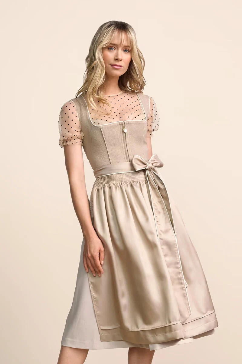 Kruger Long Dirndl 2pcs. 70cm "Elysara" beige