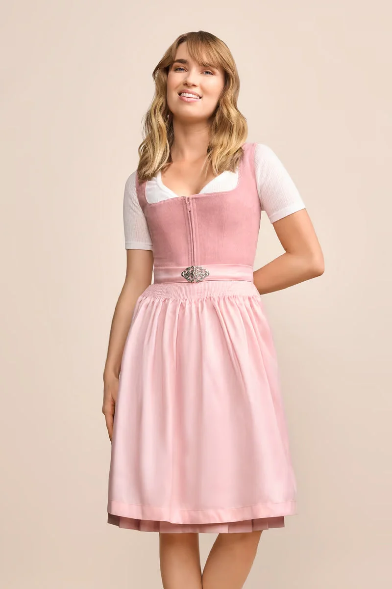 Kruger Midi Dirndl 2pcs. 60cm "Evi" pink (36)