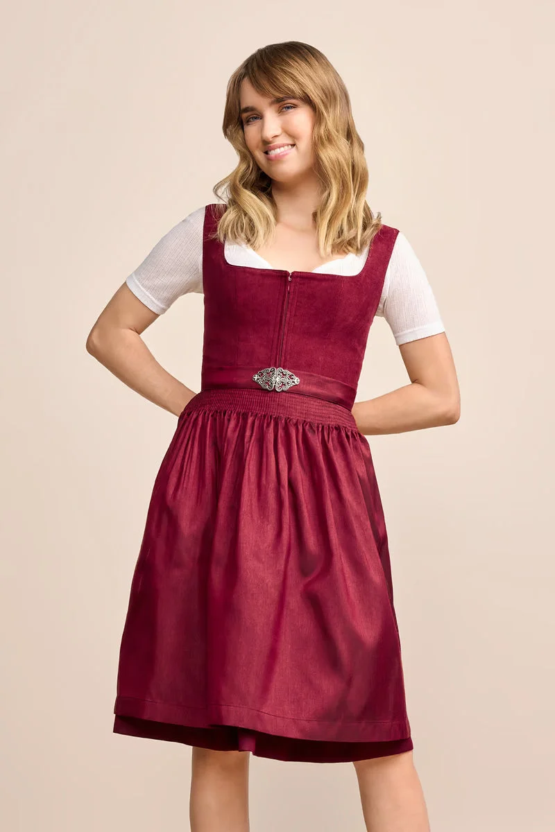 Kruger Midi Dirndl 2pcs. 60cm "Evi" red (34)