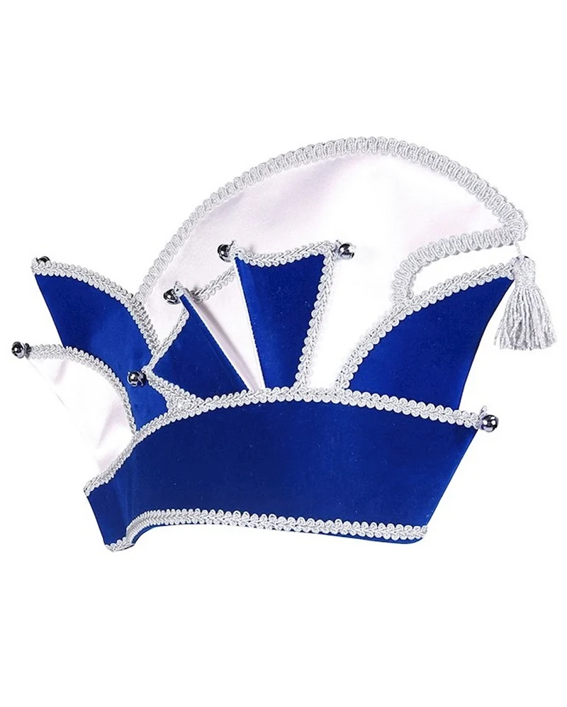 Karnevals Komiteemütze Deluxe in Blau-Silber