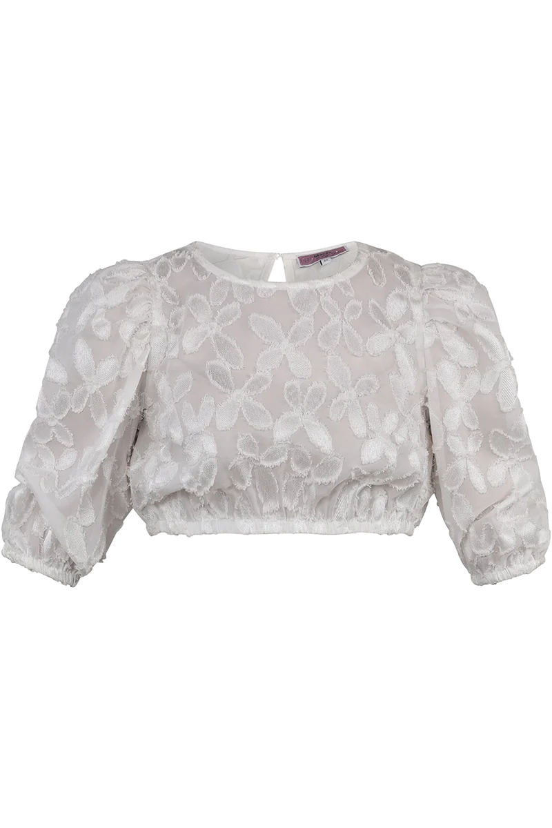 Dirndlbluse mit floralem Design