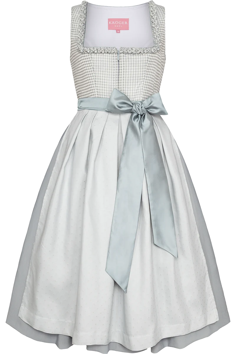 Midi-Dirndl mit Hahnentrittmuster