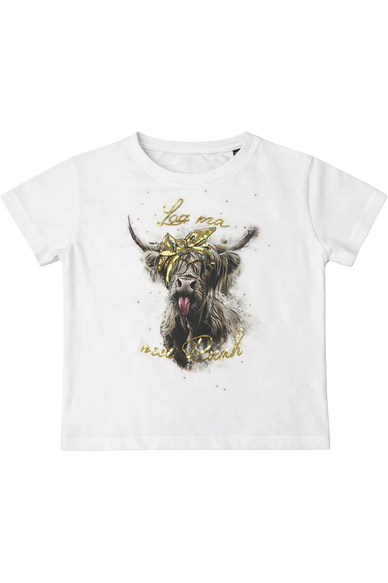 Kinder T-Shirt mit frechem Kuhkopf-Druck