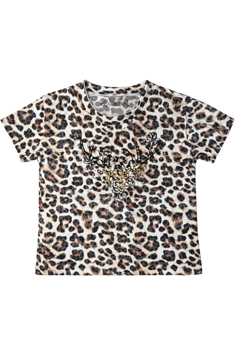 Kinder Leo-Trachtenshirt mit Edelweiß-Geweih