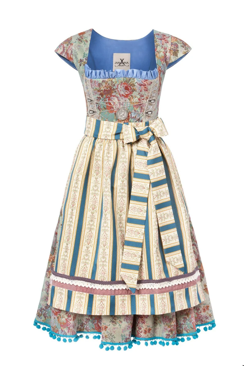 DIRNDL VINTAGE GOBELIN STRETCH AQUA